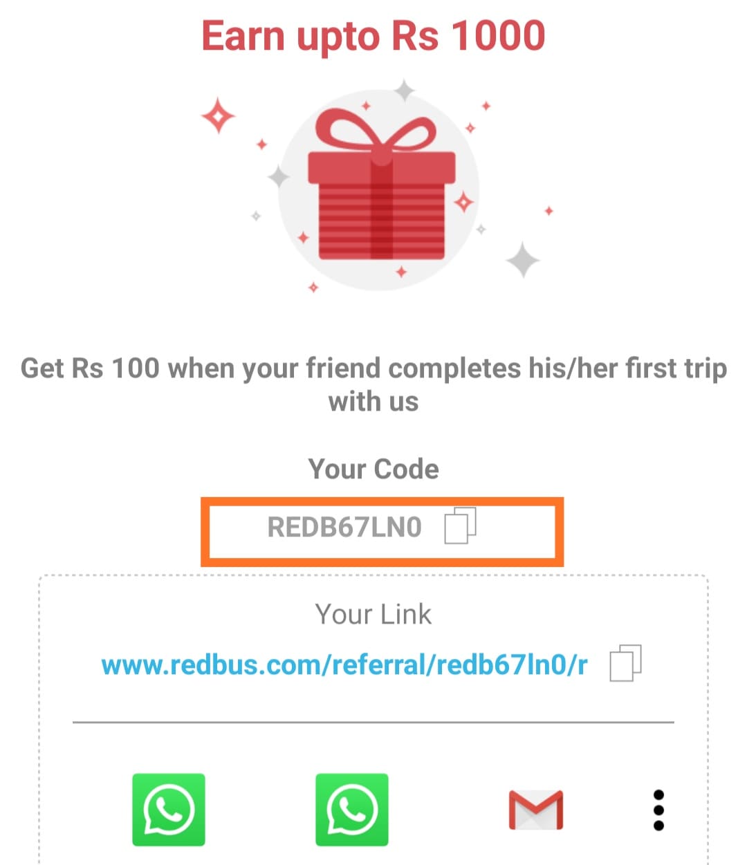 Redbus first time store user offer code