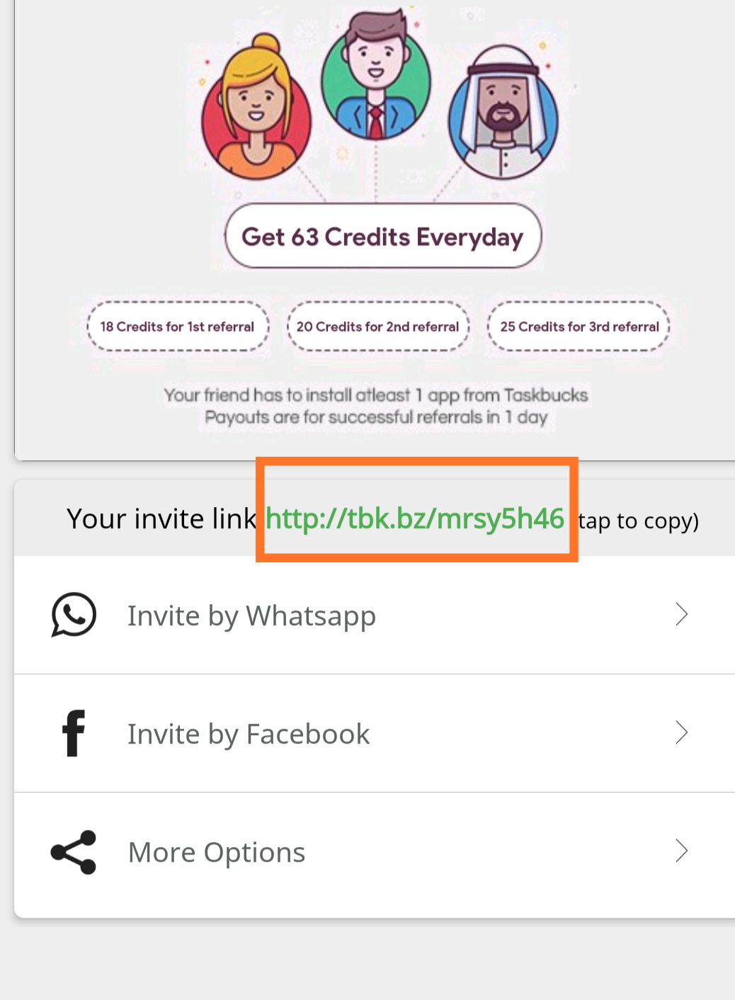 TaskBucks-App-invitation-link