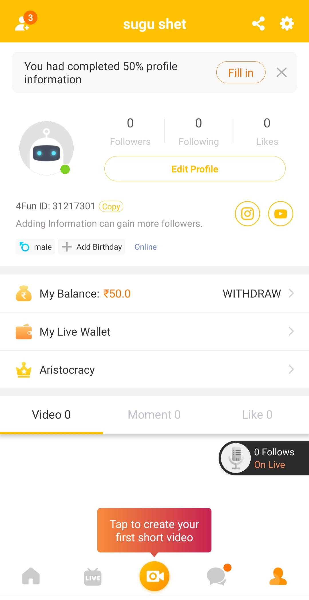 4Fun App : Refer and Earn Rs. 50 Free Paytm Cash